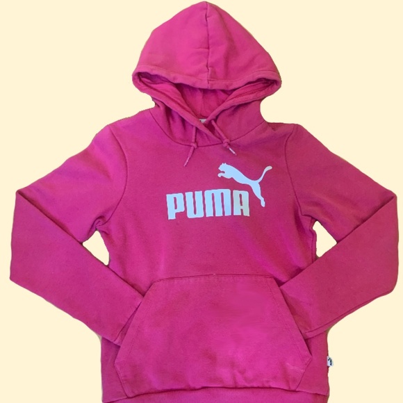 Kids large pink puma hoodie - Picture 1 of 3